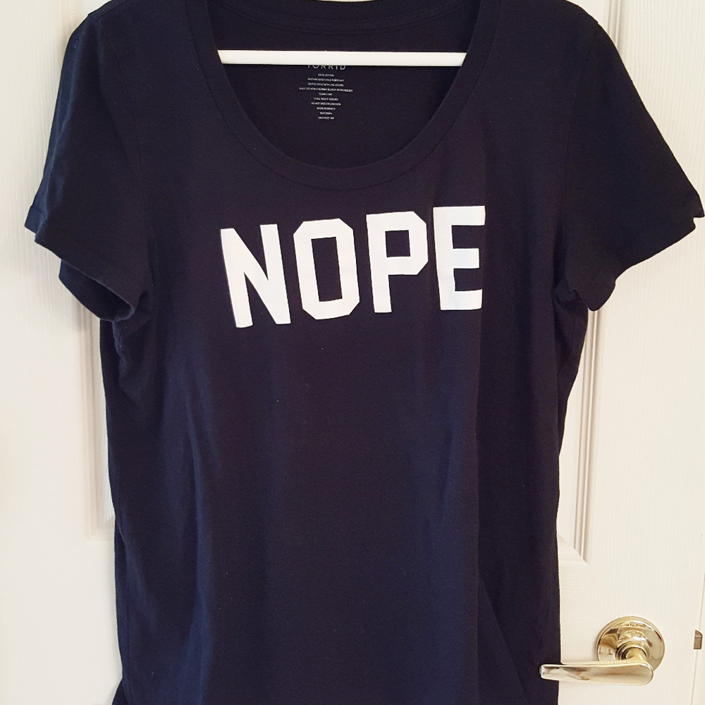 TORRID NOPE Black Tee Shirt 1X (1)